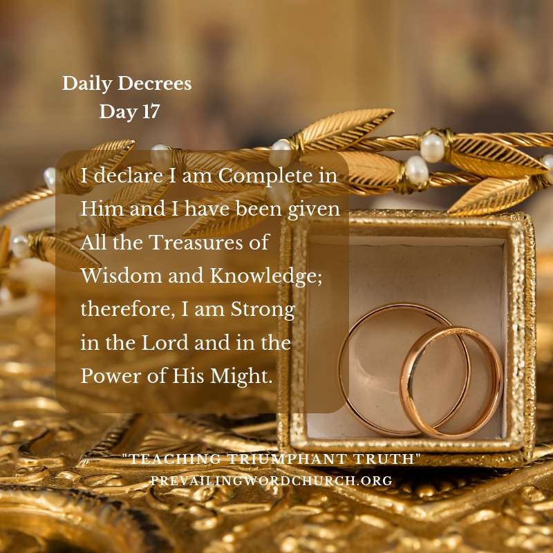 Daily Decree 17