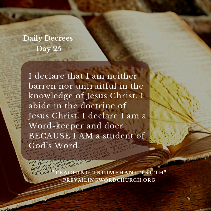 Daily Decrees 25
